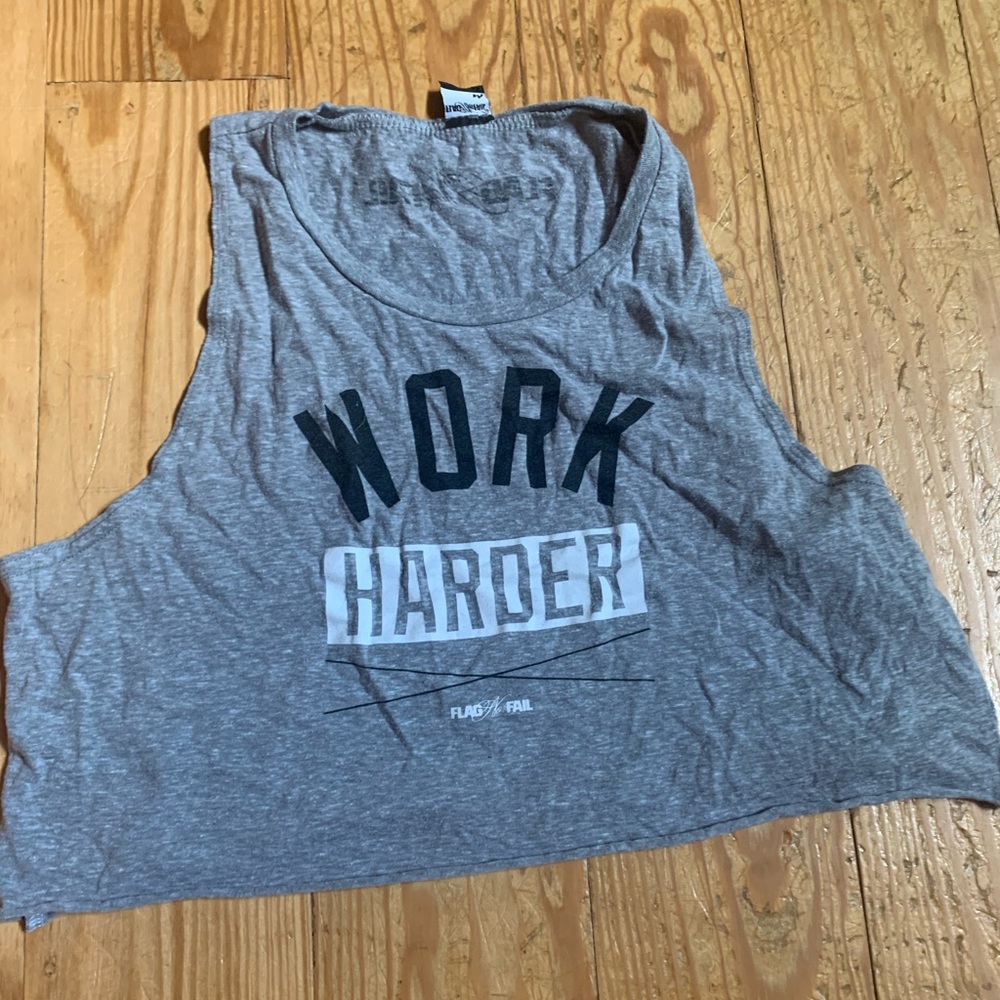 Flag not fail workout crop top